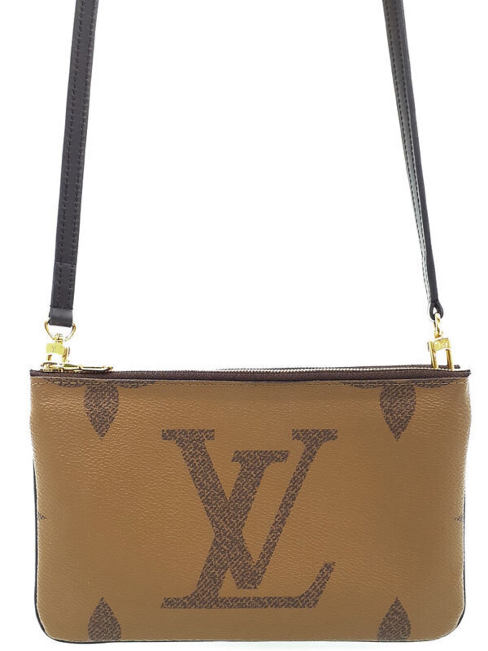 Louis Vuitton Monogram Giant Pochette Double Zip Shoulder Bag